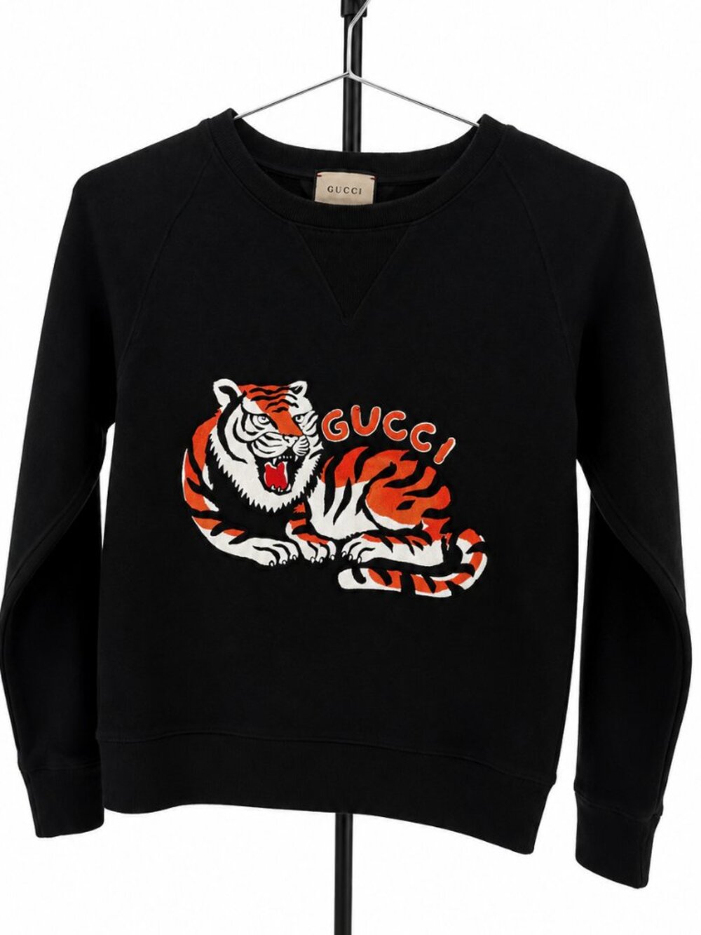 Gucci Kids Black Tiger Logo Sweatshirt Size 8